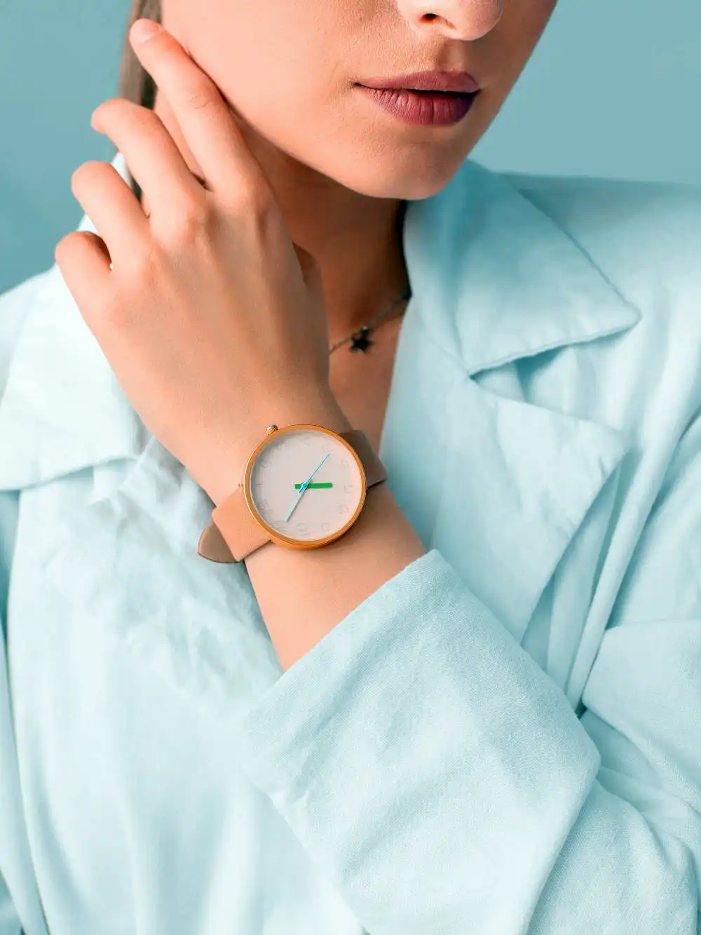 Girl wearing a watch