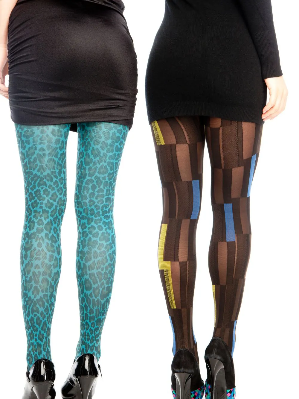 Two girls wear tights