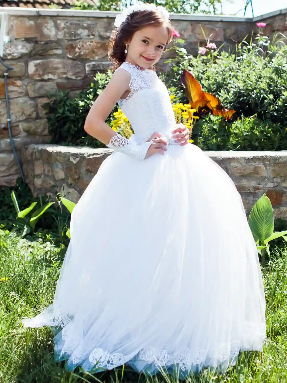 White dress for first communion