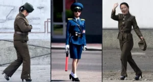 Why do north korean female soldiers wear high heels