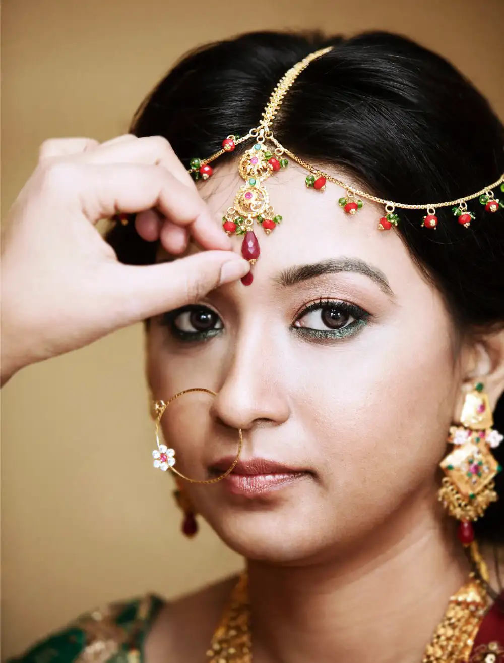 Beautiful Indian Woman Wearing Bindi
