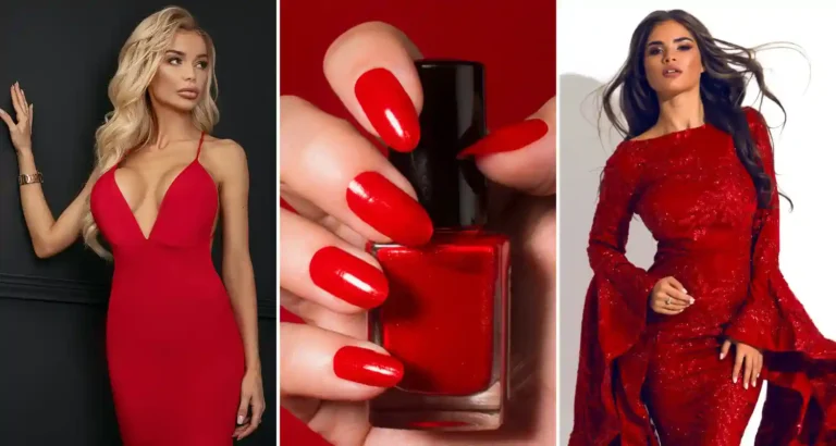 What nail color goes with a red dress