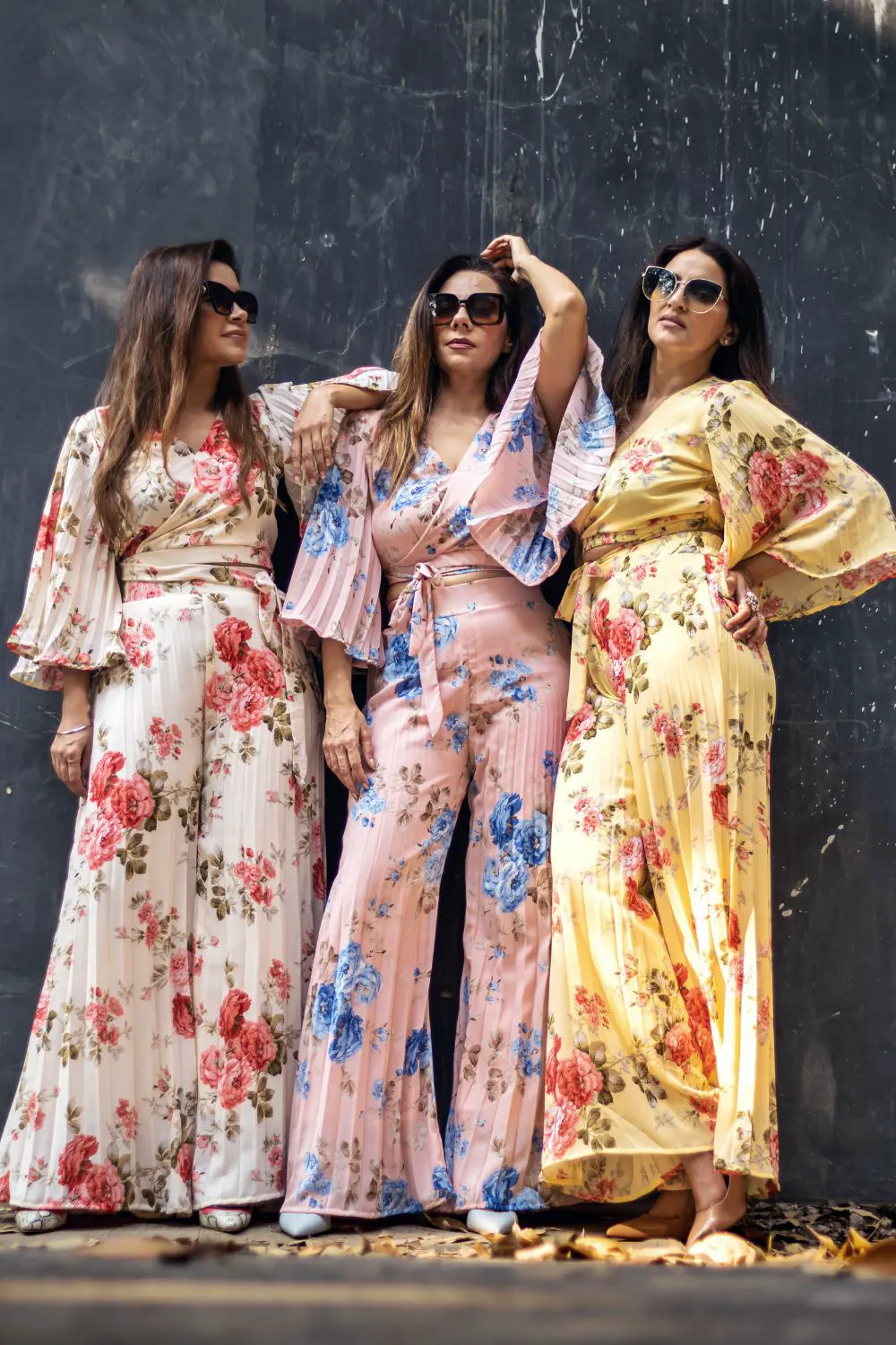 3 Women in Floral Dresses