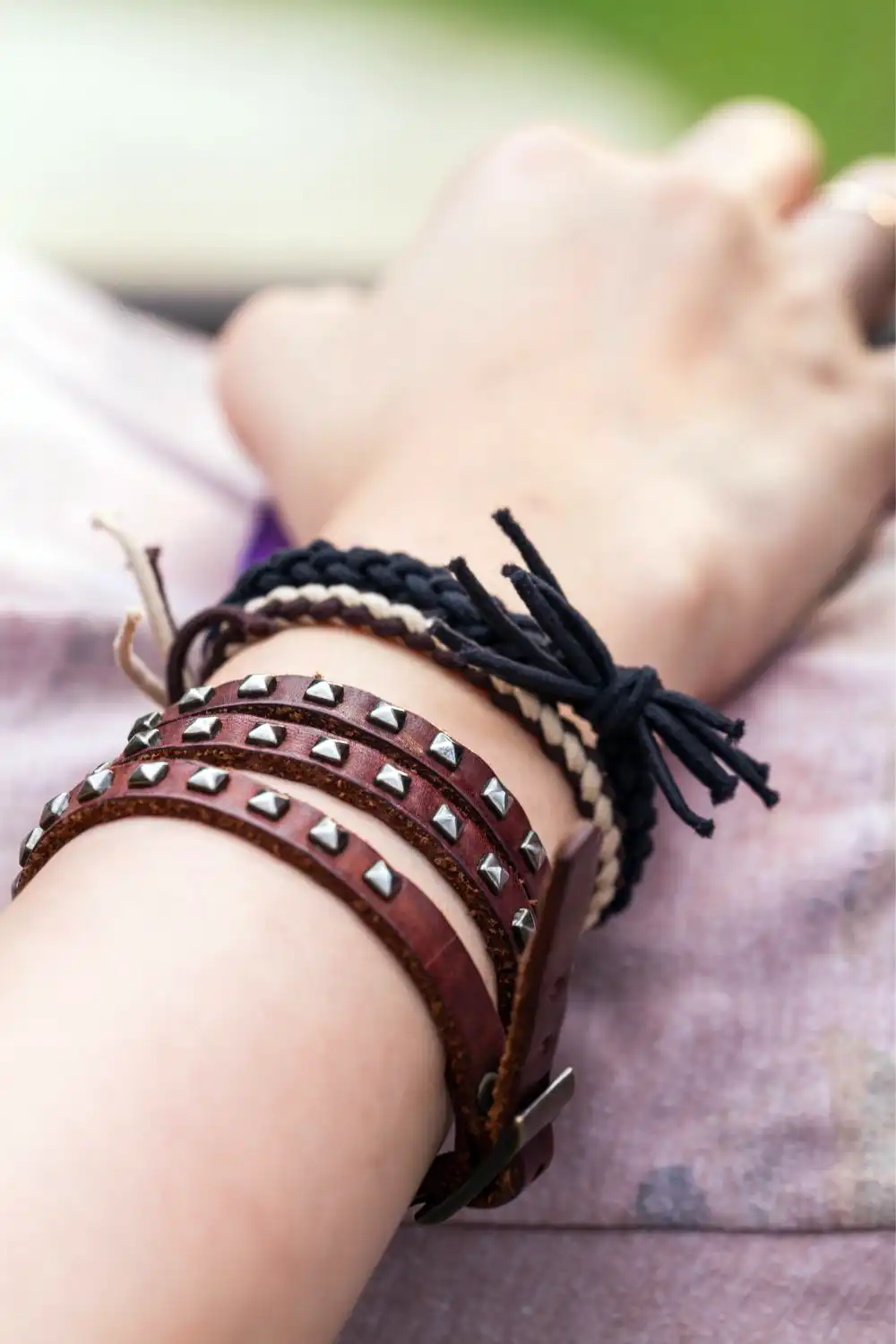 bracelet on lady's arm